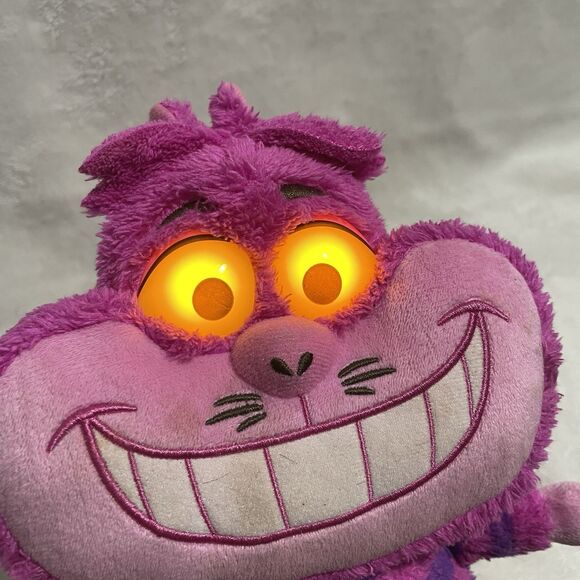 Disney Junior Alice’s Wonderland  Cheshire Cat Plush 2022 Chat & Glow Lights up - Picture 4 of 11